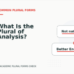 What Is the Plural of Analysis?