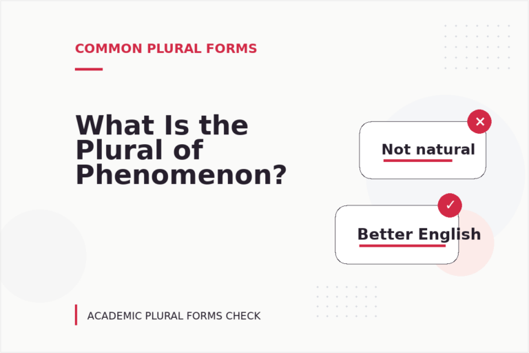 What Is the Plural of Phenomenon?
