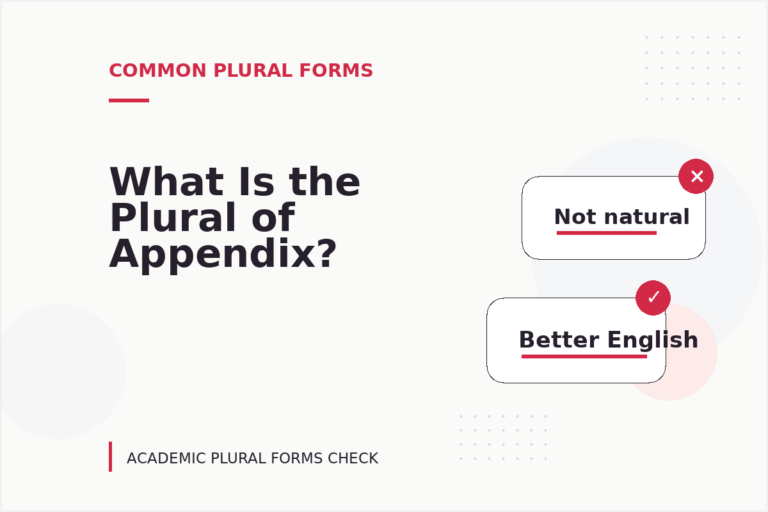 What Is the Plural of Appendix?