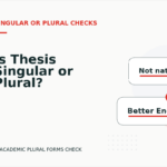 Is Thesis Singular or Plural?