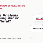 Is Analysis Singular or Plural?