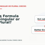 Is Formula Singular or Plural?