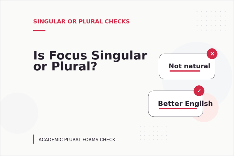 Is Focus Singular or Plural? Is Focus Singular or Plural?