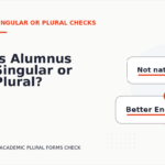 Is Alumnus Singular or Plural?