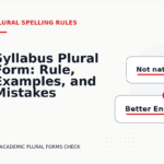 Syllabus Plural Form: Rule, Examples, and Mistakes