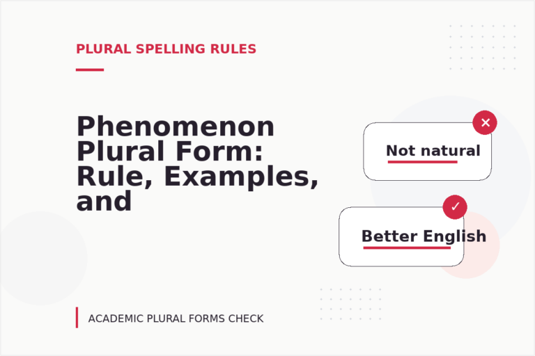 Phenomenon Plural Form: Rule, Examples, and Mistakes
