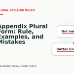 Appendix Plural Form: Rule, Examples, and Mistakes