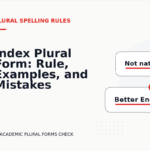 Index Plural Form: Rule, Examples, and Mistakes