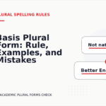 Basis Plural Form: Rule, Examples, and Mistakes