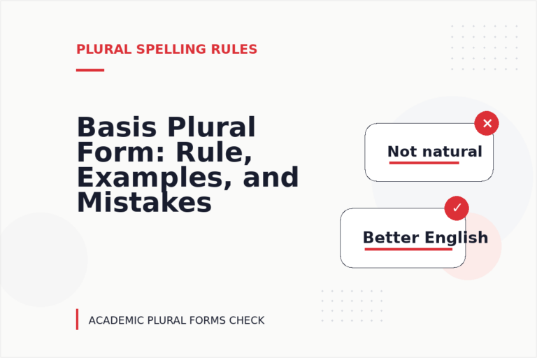 Basis Plural Form: Rule, Examples, and Mistakes Basis Plural Form: Rule, Examples, and Mistakes