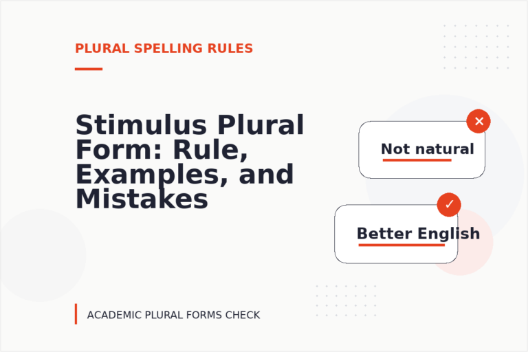Stimulus Plural Form: Rule, Examples, and Mistakes Stimulus Plural Form: Rule, Examples, and Mistakes