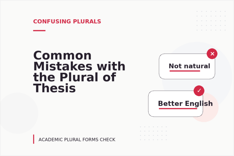 Common Mistakes with the Plural of Thesis Common Mistakes with the Plural of Thesis