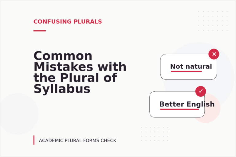 Common Mistakes with the Plural of Syllabus Common Mistakes with the Plural of Syllabus