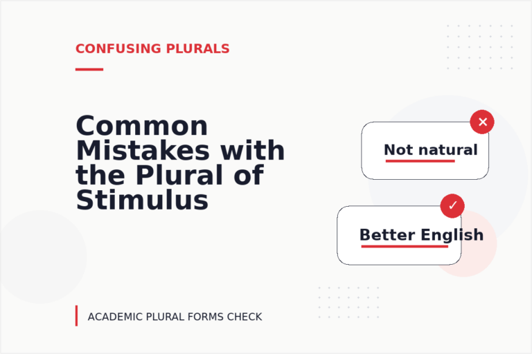 Common Mistakes with the Plural of Stimulus Common Mistakes with the Plural of Stimulus