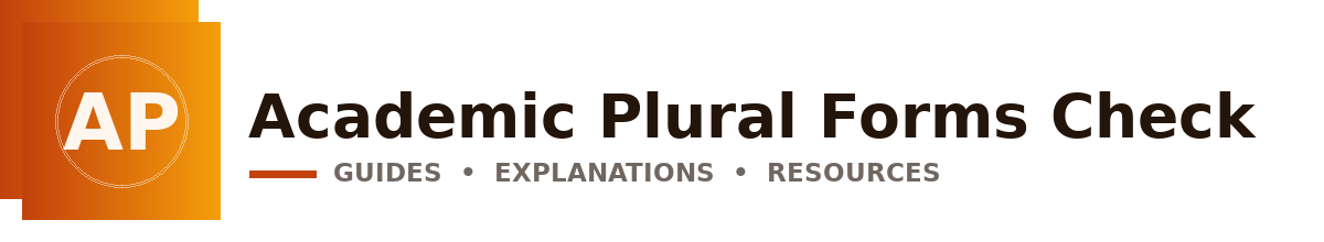 Academic Plural Forms Check